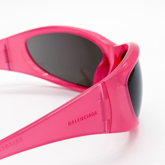 NEW BALENCIAGA BB0252S 002 OVAL PINK GREY WOMEN SUNGLASSES BALENCIAGA - Picture 11 of 14